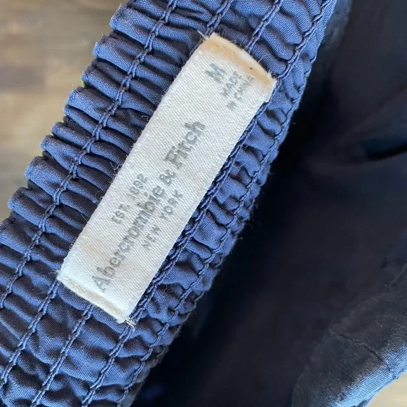 Womens Navy Sweetheart Strapless Dress Polkadots Medium - Abercrombie & Fitch - Picture 3 of 3